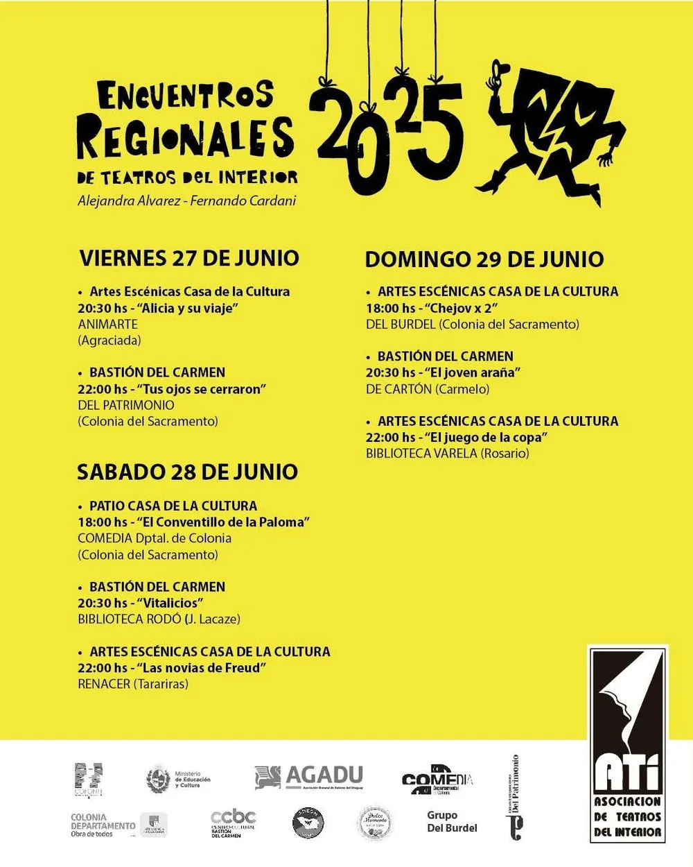 Programación completa del Encuentro regional de teatros del interior 2025