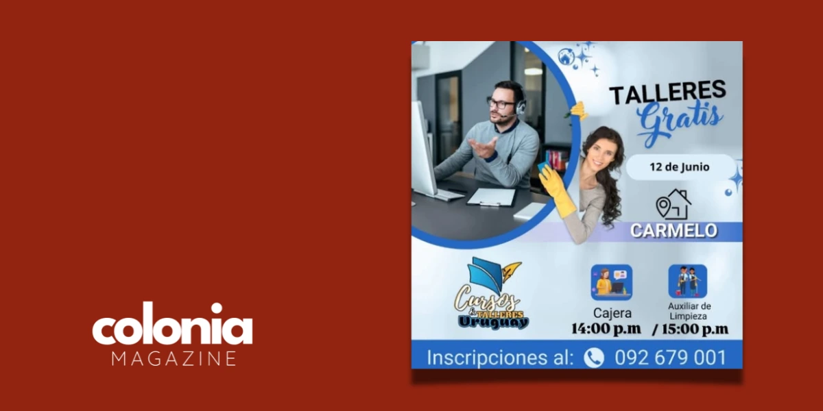 Taller gratuito en Carmelo para cajera y auxiliar de limpieza