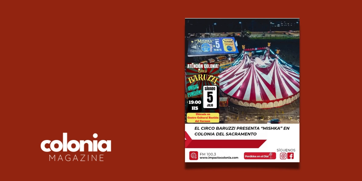 Afiche del espectáculo Mishka del Circo Baruzzi en el Bastión del Carmen