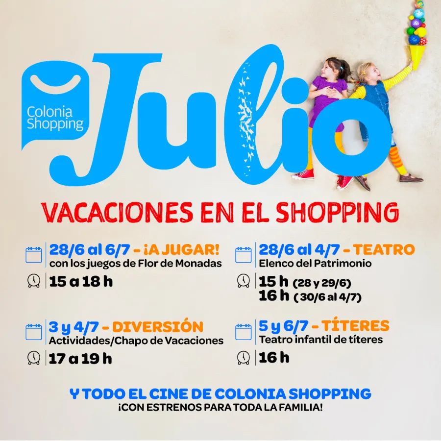Primera imagen de la programación de vacaciones de invierno en Colonia Shopping